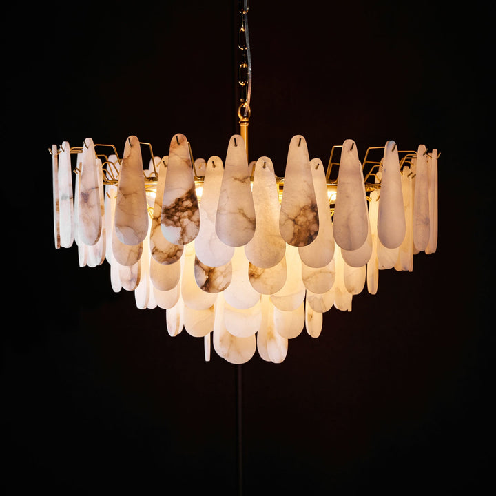 Żyrandol Leon Alabaster