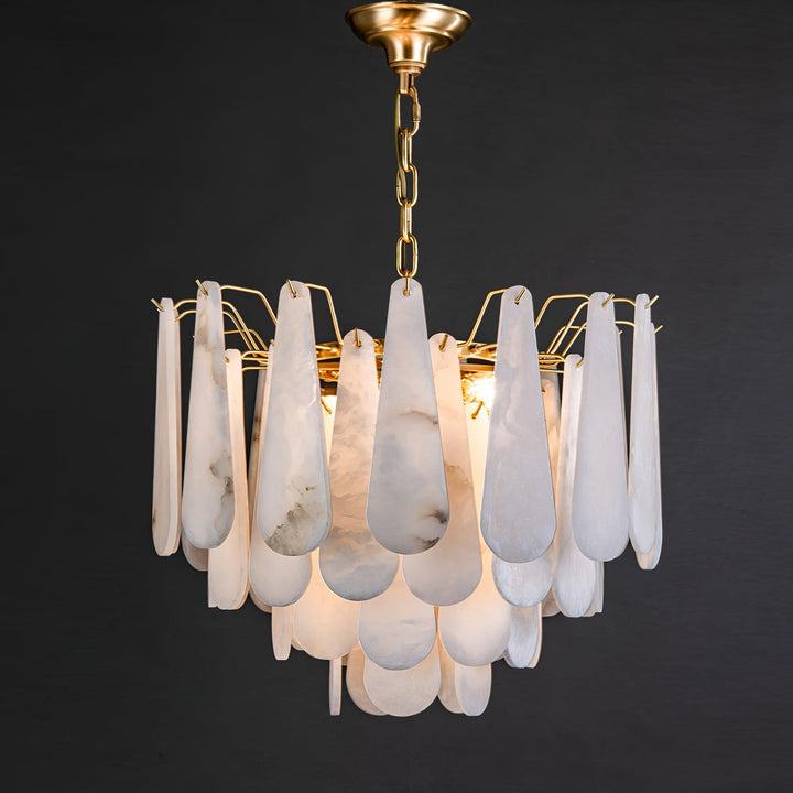 Żyrandol Leon Alabaster