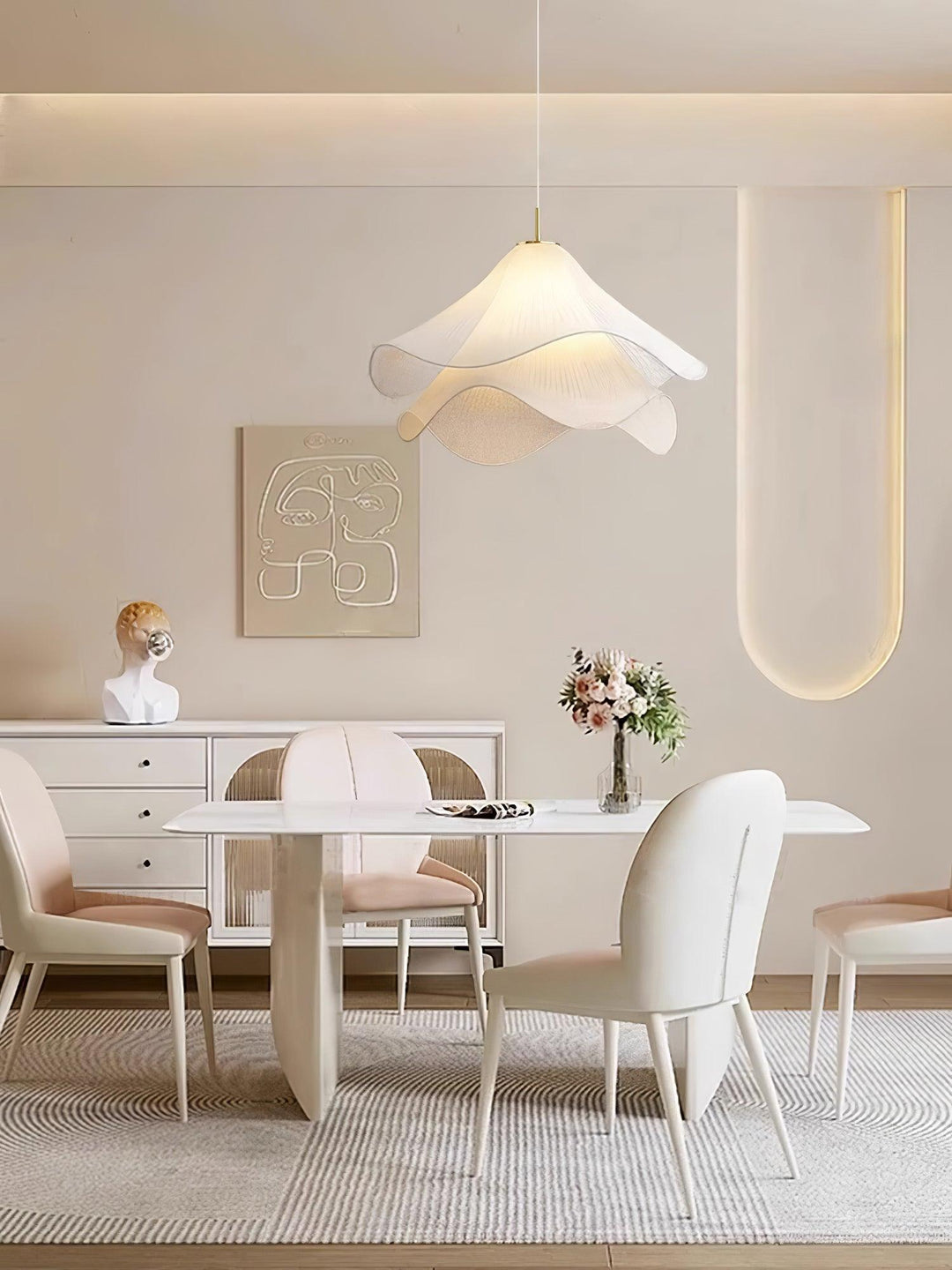 Eteryczny Kwiat Lampa Wisząca z Wtyczką