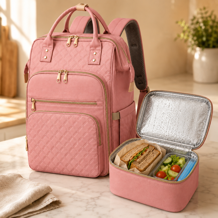Carryla – Izolowany Plecak z Pojemnikiem na Lunch, Miejsce na Laptop, Wodoodporny Oxford