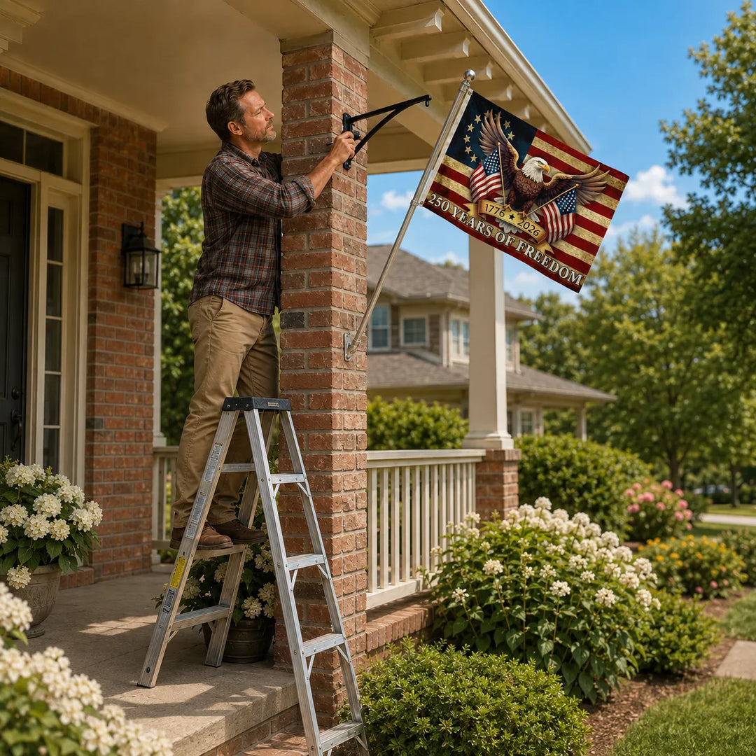 Eaglemark – 250 lat wolności Flaga Amerykańska, 1776-2026 Orzeł Bald Betsy Ross, na zewnątrz