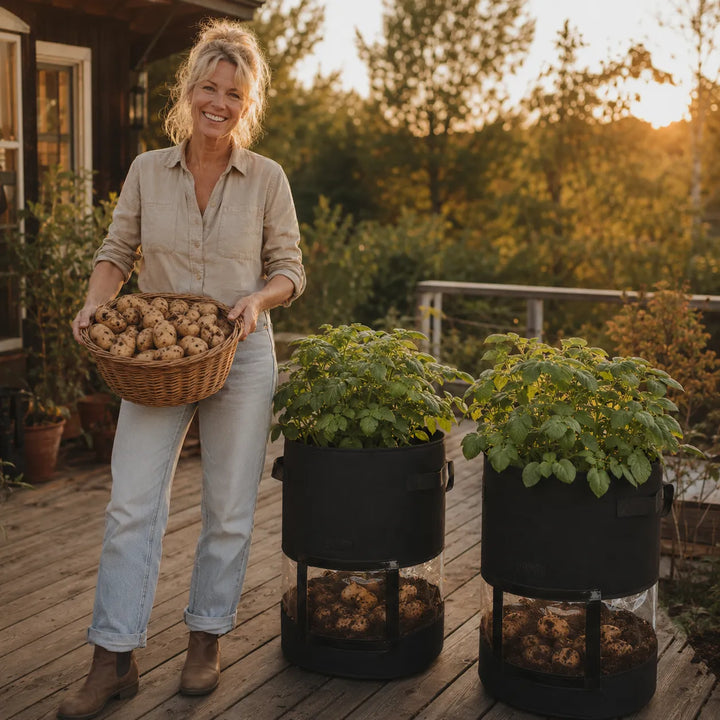 Growvia – Torba do uprawy ziemniaków z przezroczystym oknem na zbiór