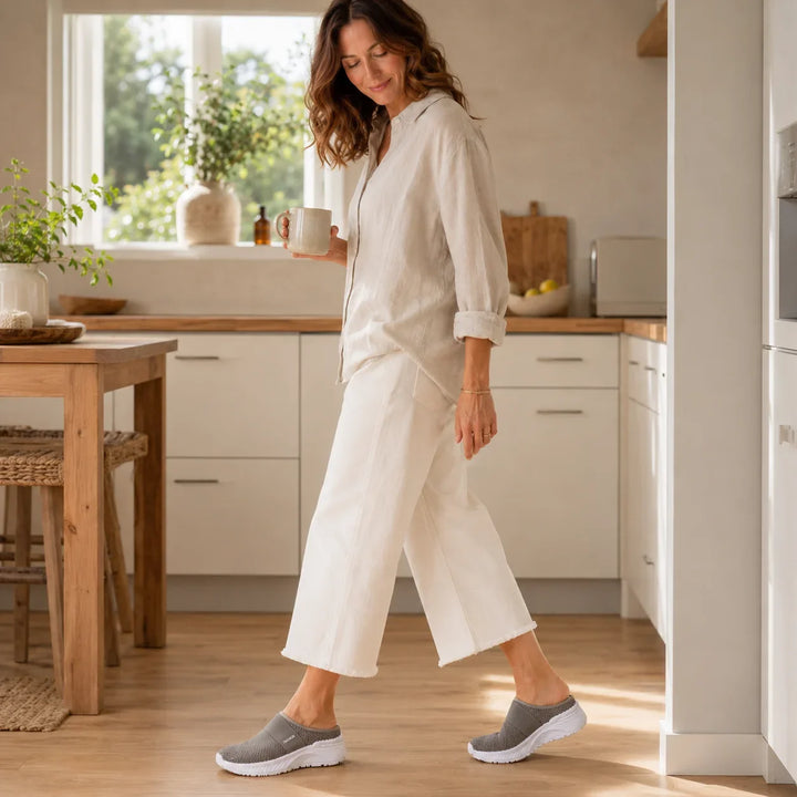 Stride &amp; Soft – Damskie buty slip-on na platformie z siateczki, oddychające, antypoślizgowe