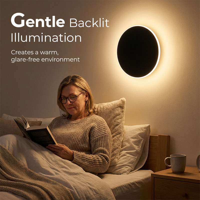 Lunaro – Lampa ścienna LED z podświetleniem Eclipse