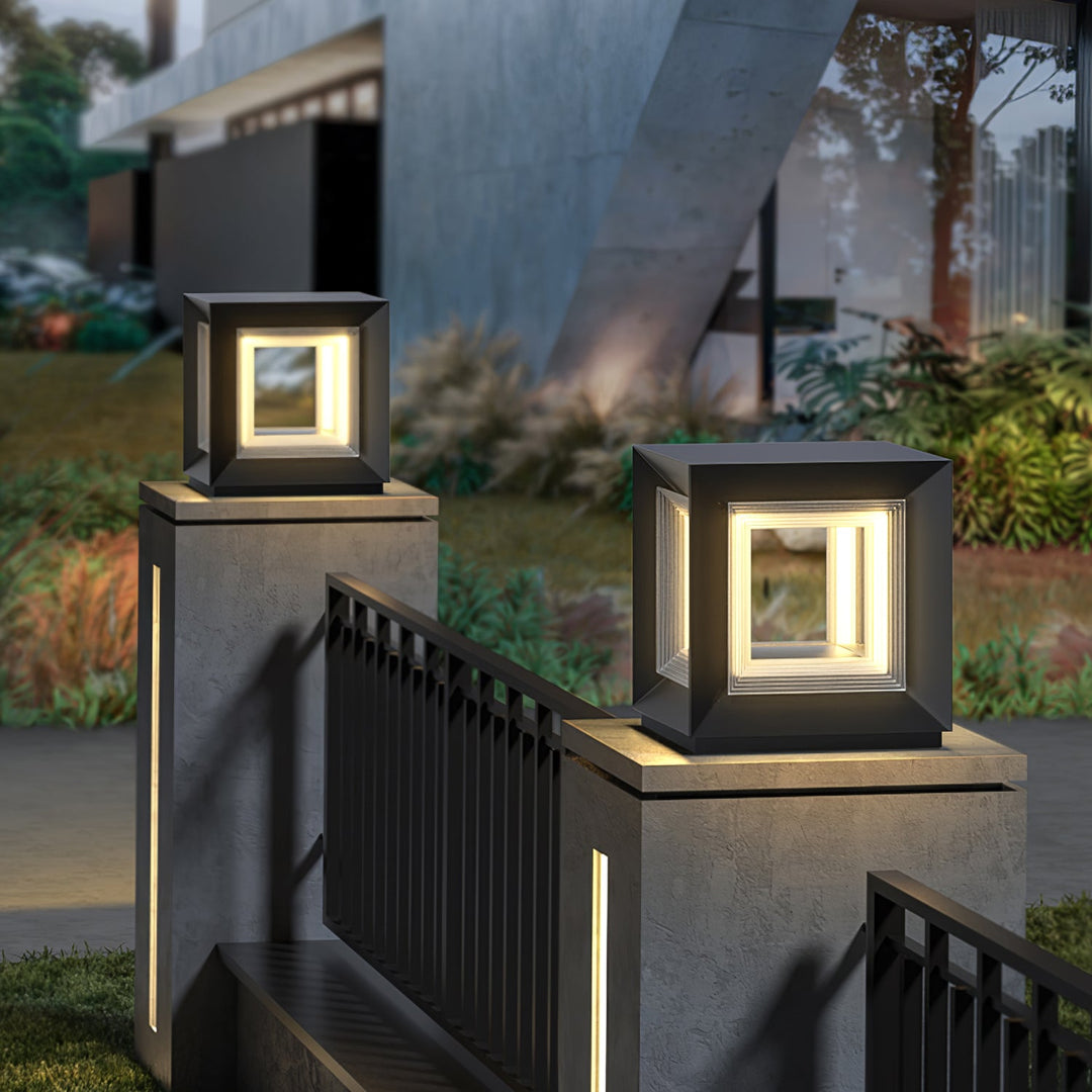 Lampa Słupowa Light Cube na Zewnątrz