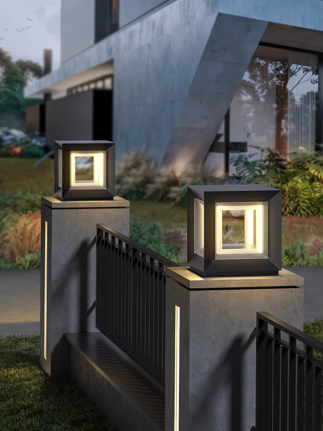 Lampa Słupowa Light Cube na Zewnątrz