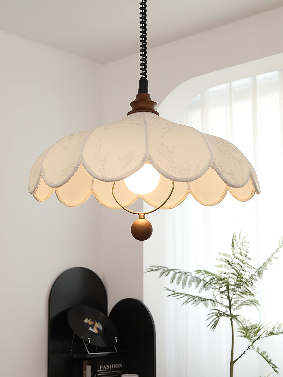 Lampa wisząca z tkaniny Lily