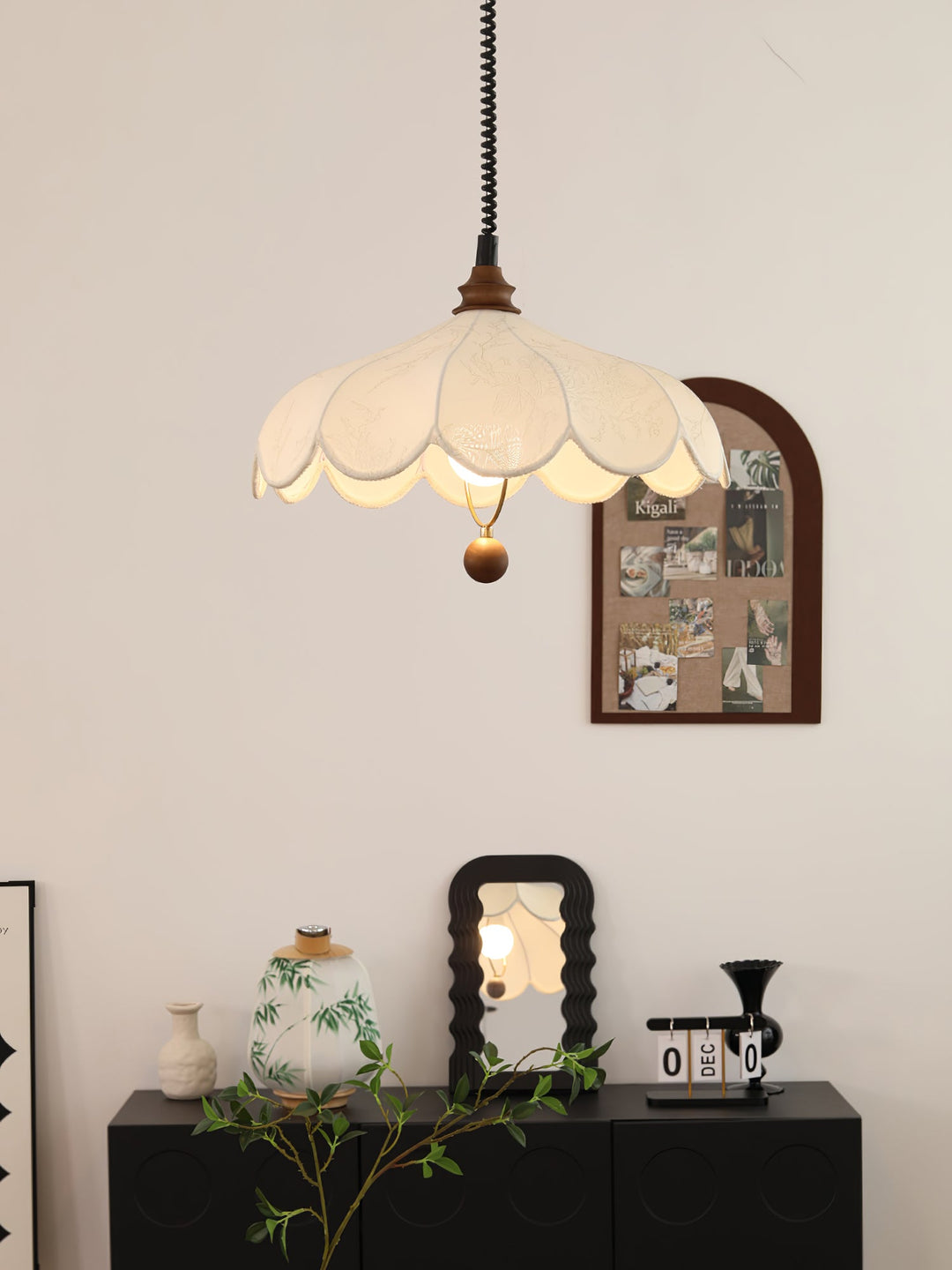Lampa wisząca z tkaniny Lily
