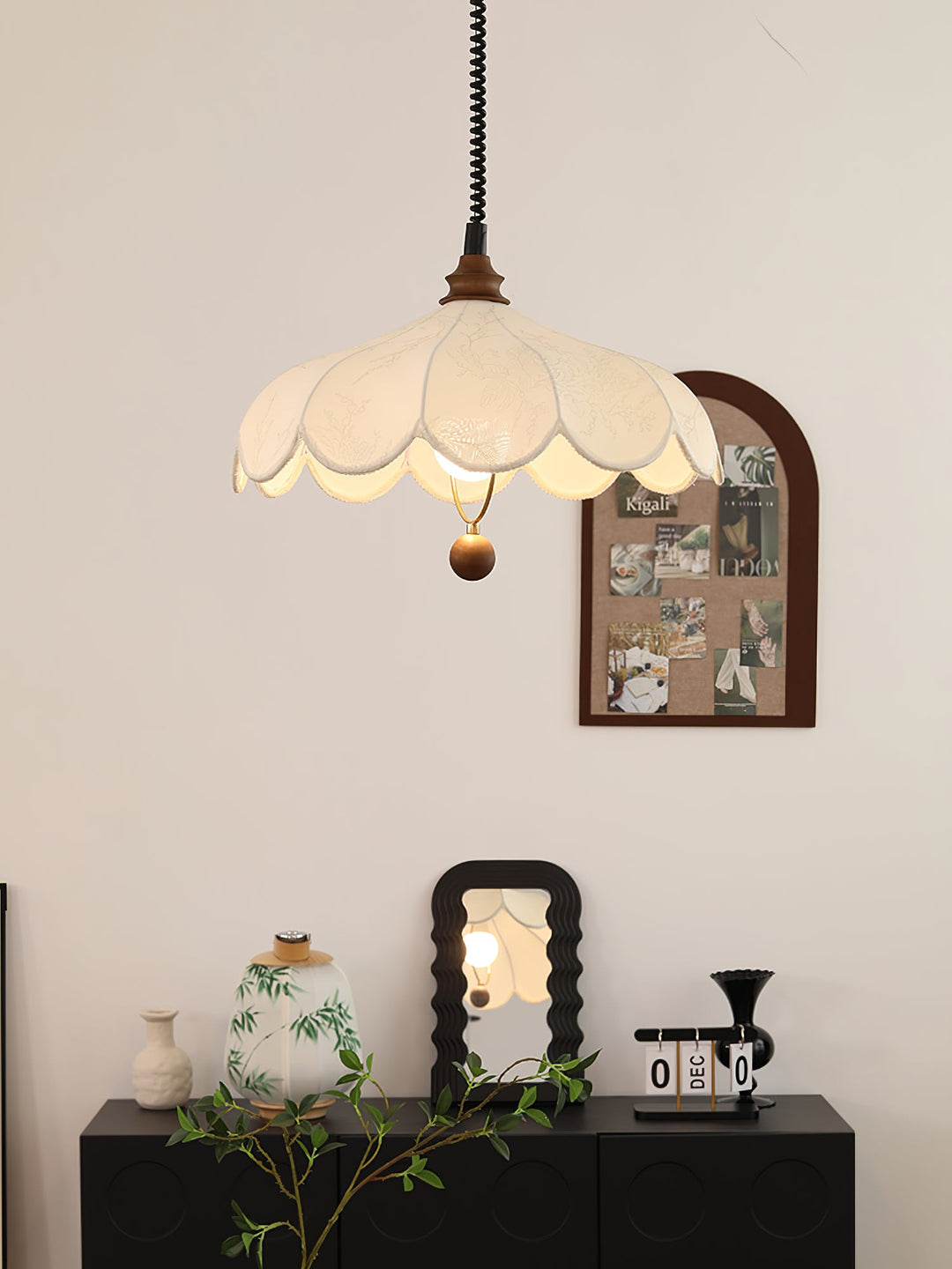 Lampa wisząca z tkaniny Lily