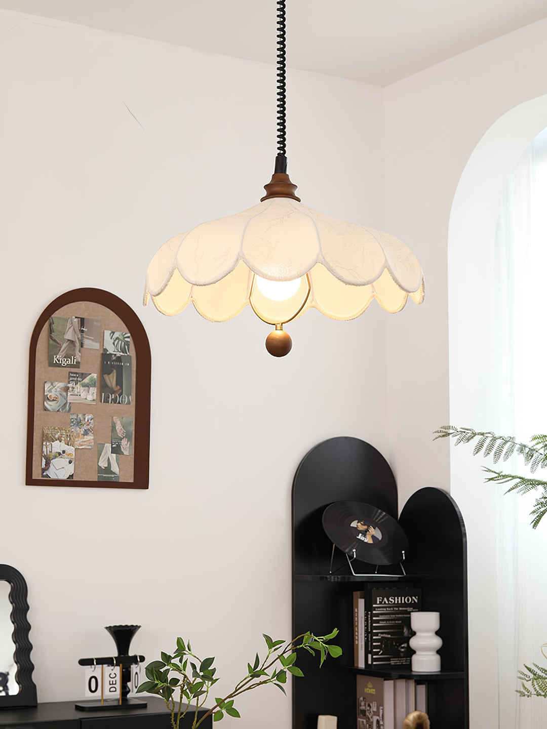 Lampa wisząca z tkaniny Lily