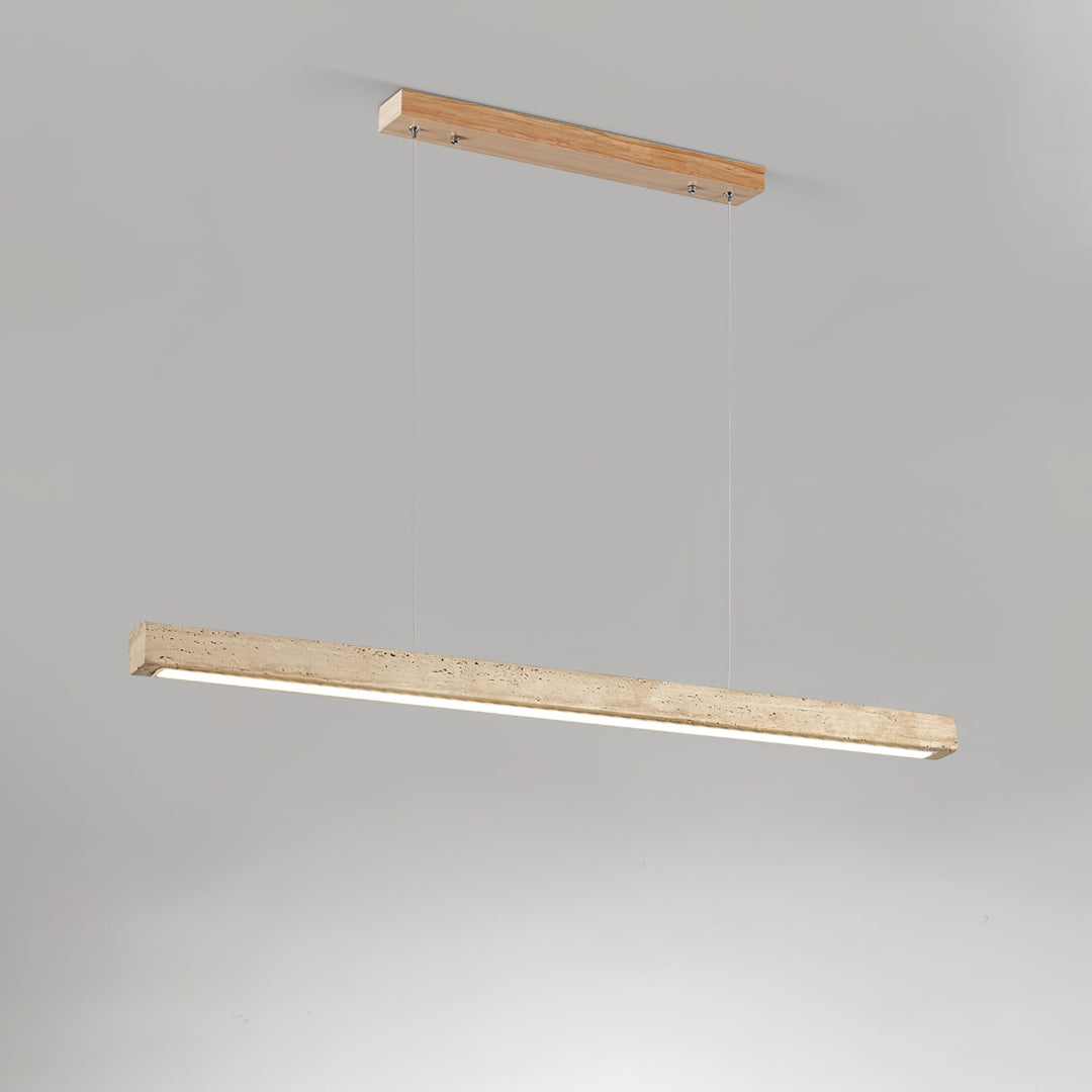 Lampa Wisząca z Liniowego Trawertynu