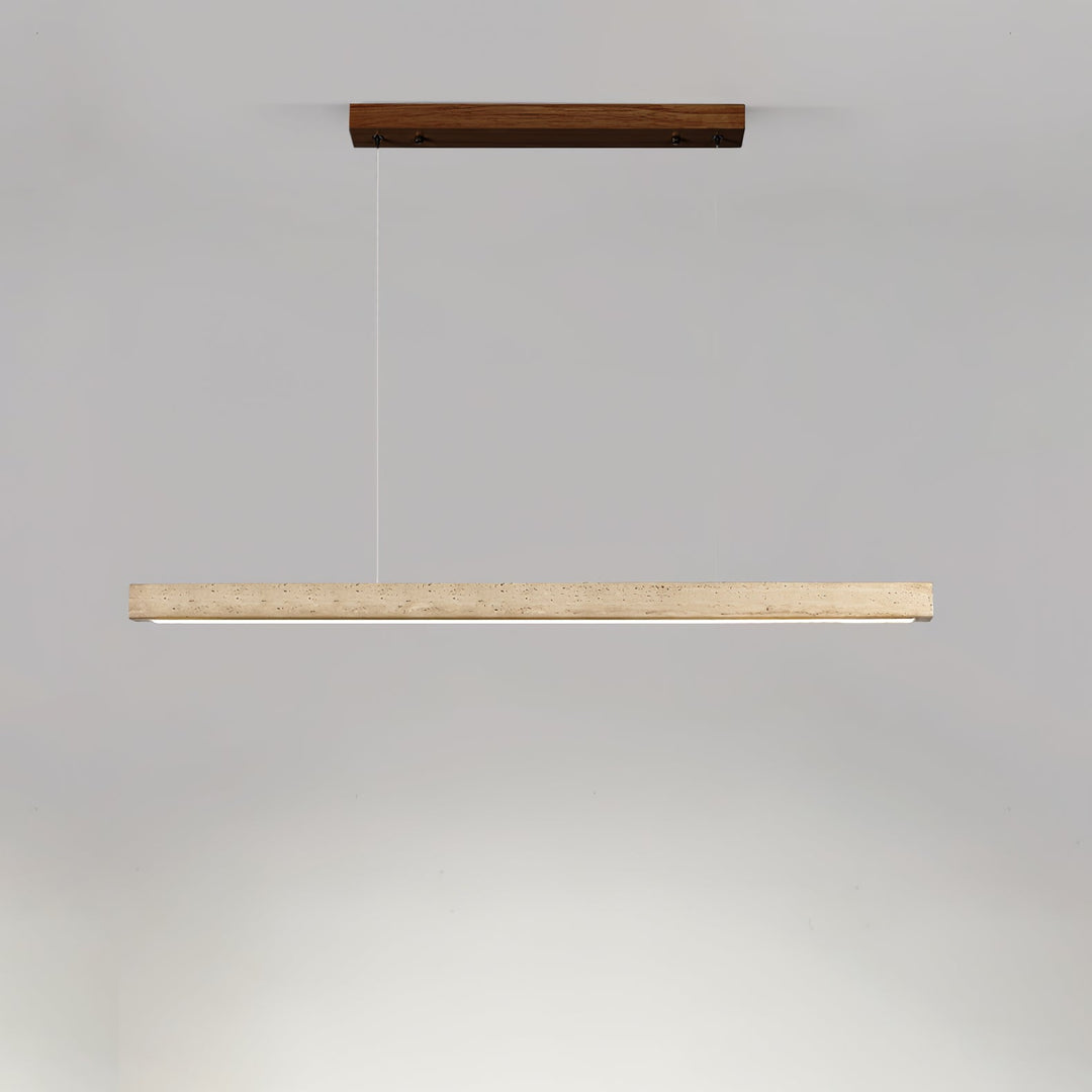 Lampa Wisząca z Liniowego Trawertynu