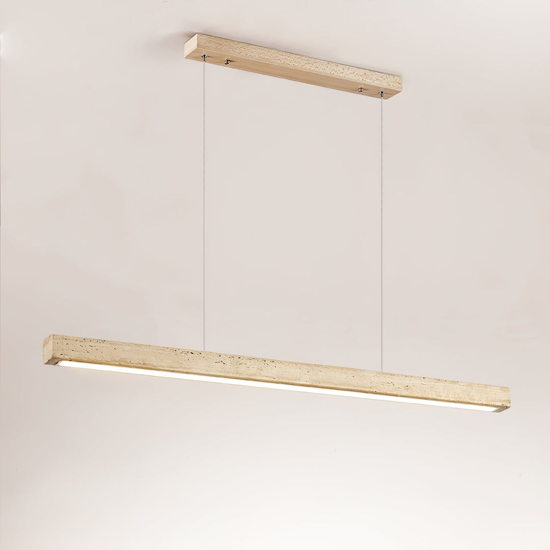 Lampa Wisząca z Liniowego Trawertynu