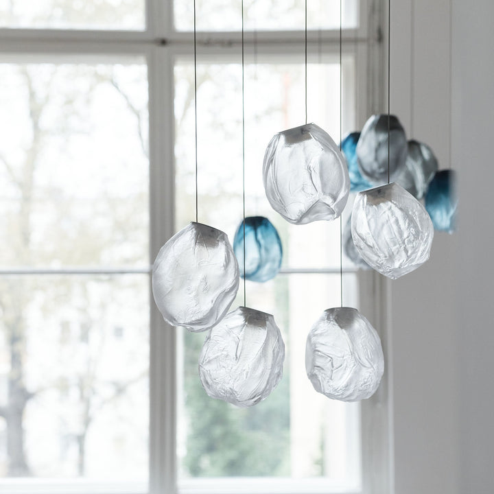 Lampa wisząca z płynnego szkła