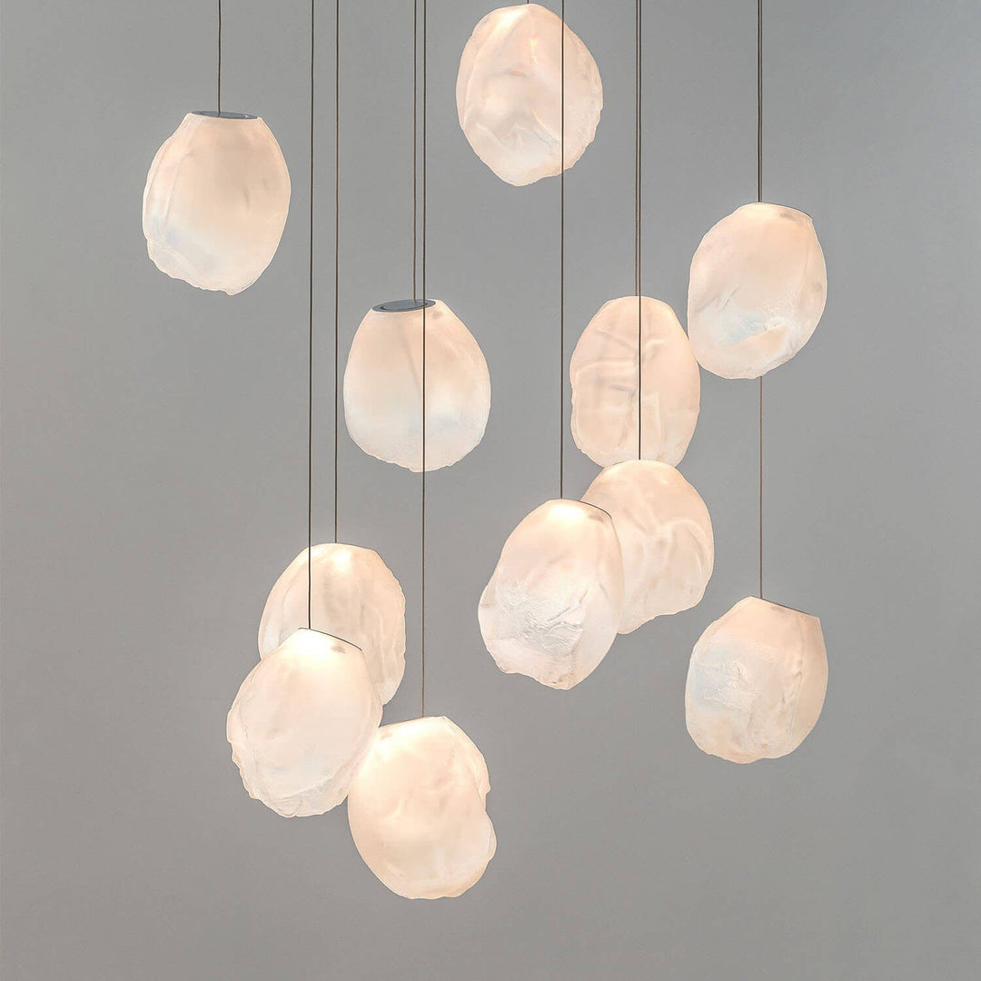 Lampa wisząca z płynnego szkła