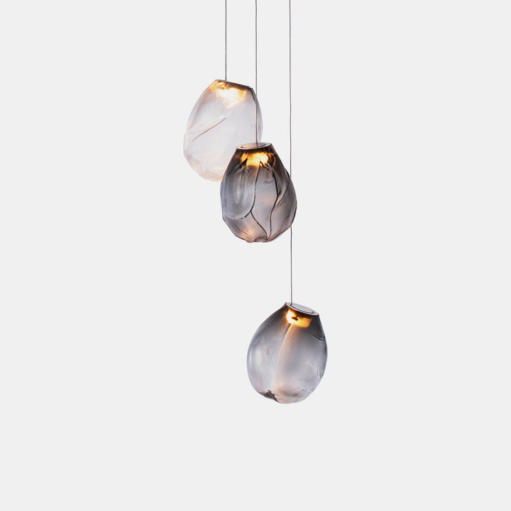 Lampa wisząca z płynnego szkła