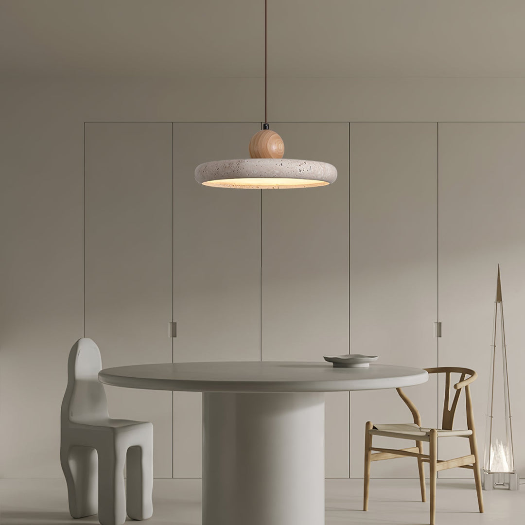 Lampa wisząca Lola z trawertynu
