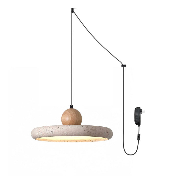 Lampa wisząca Lola z trawertynu