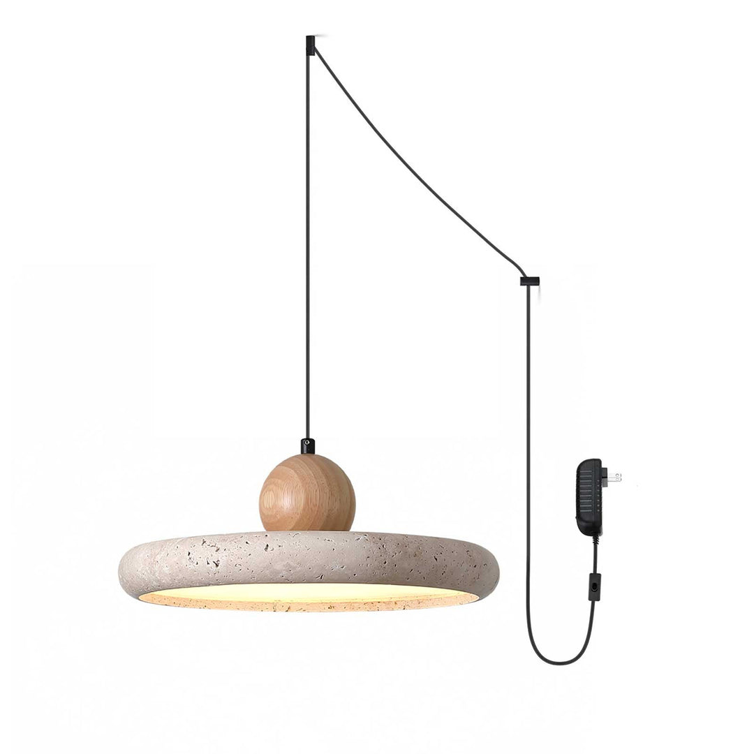 Lampa wisząca Lola z trawertynu