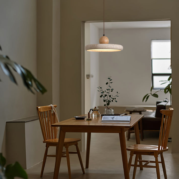 Lampa wisząca Lola z trawertynu
