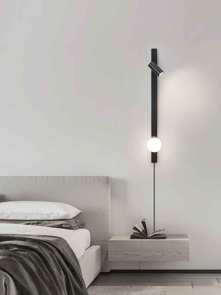 Lampa Ścienna z wtyczką z Długim Ramieniem