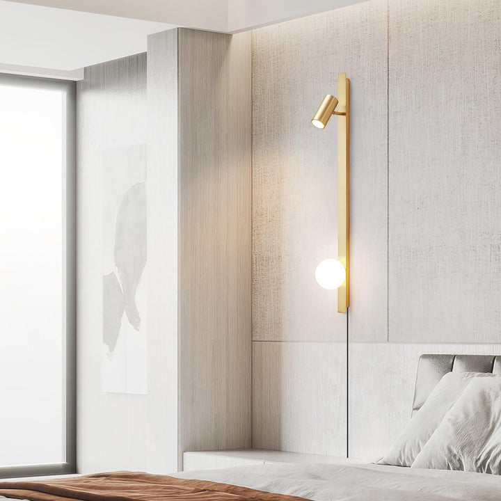 Lampa Ścienna z wtyczką z Długim Ramieniem