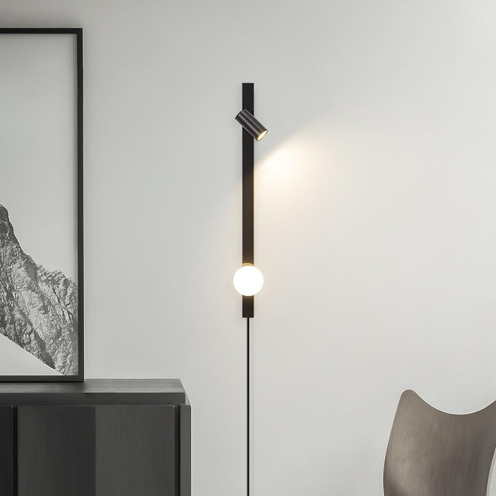Lampa Ścienna z wtyczką z Długim Ramieniem