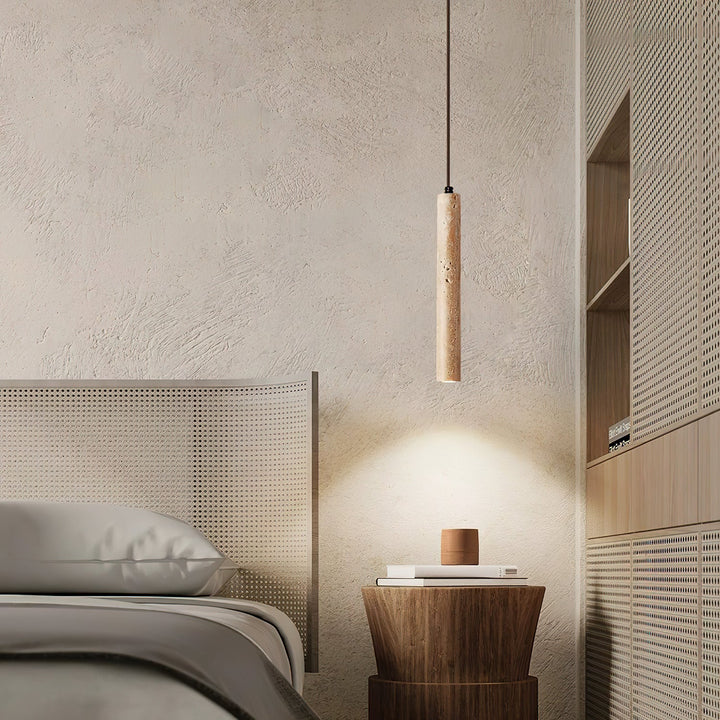 Lampa wisząca w kształcie długiego cylindra
