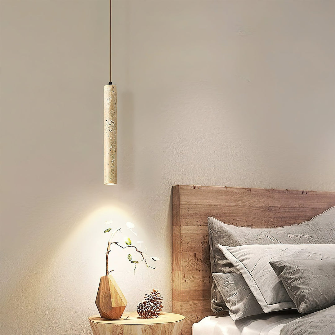 Lampa wisząca w kształcie długiego cylindra