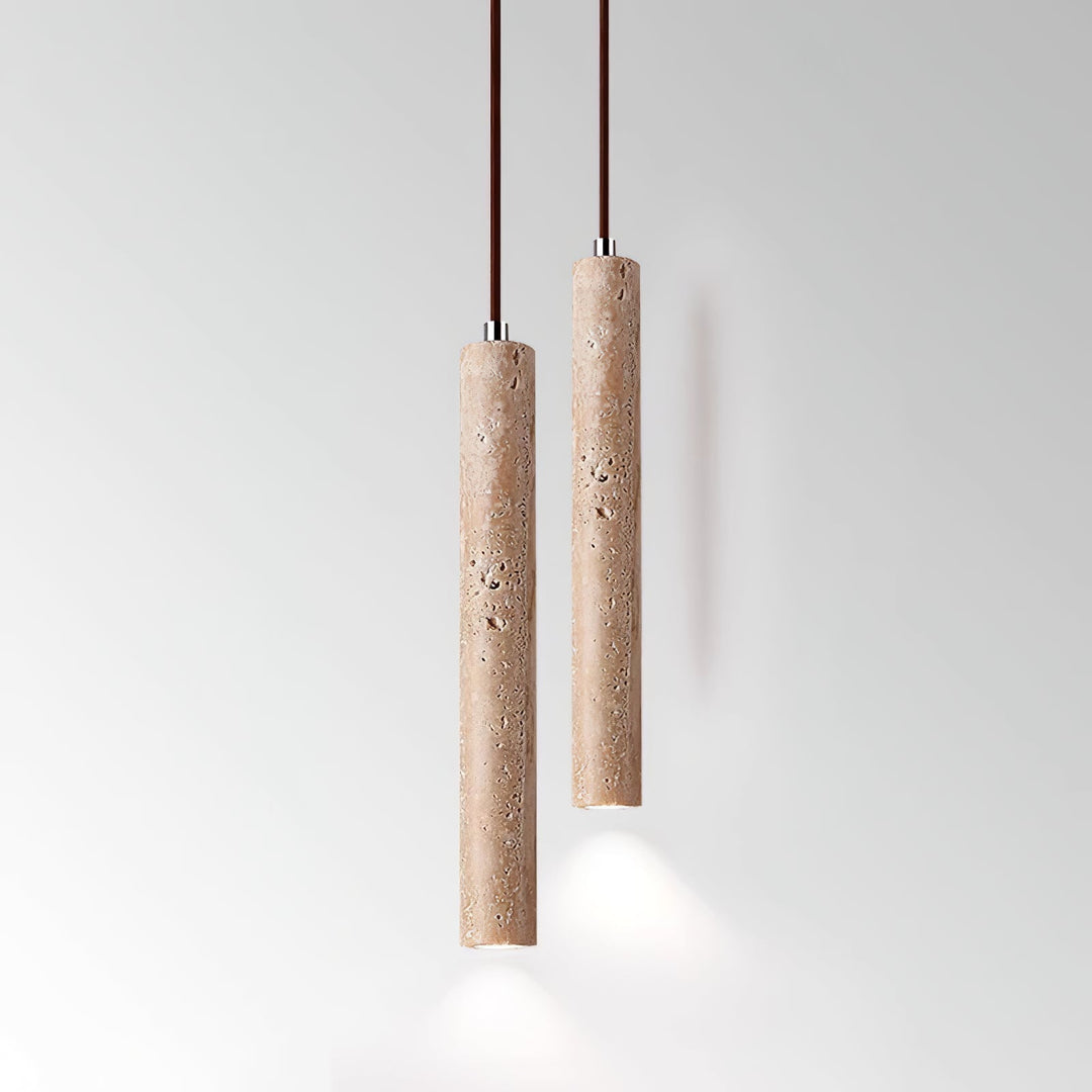 Lampa wisząca w kształcie długiego cylindra