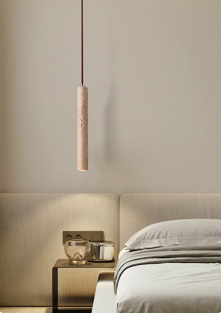 Lampa wisząca w kształcie długiego cylindra