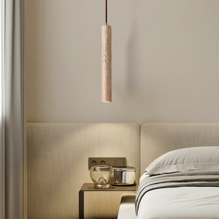 Lampa wisząca w kształcie długiego cylindra