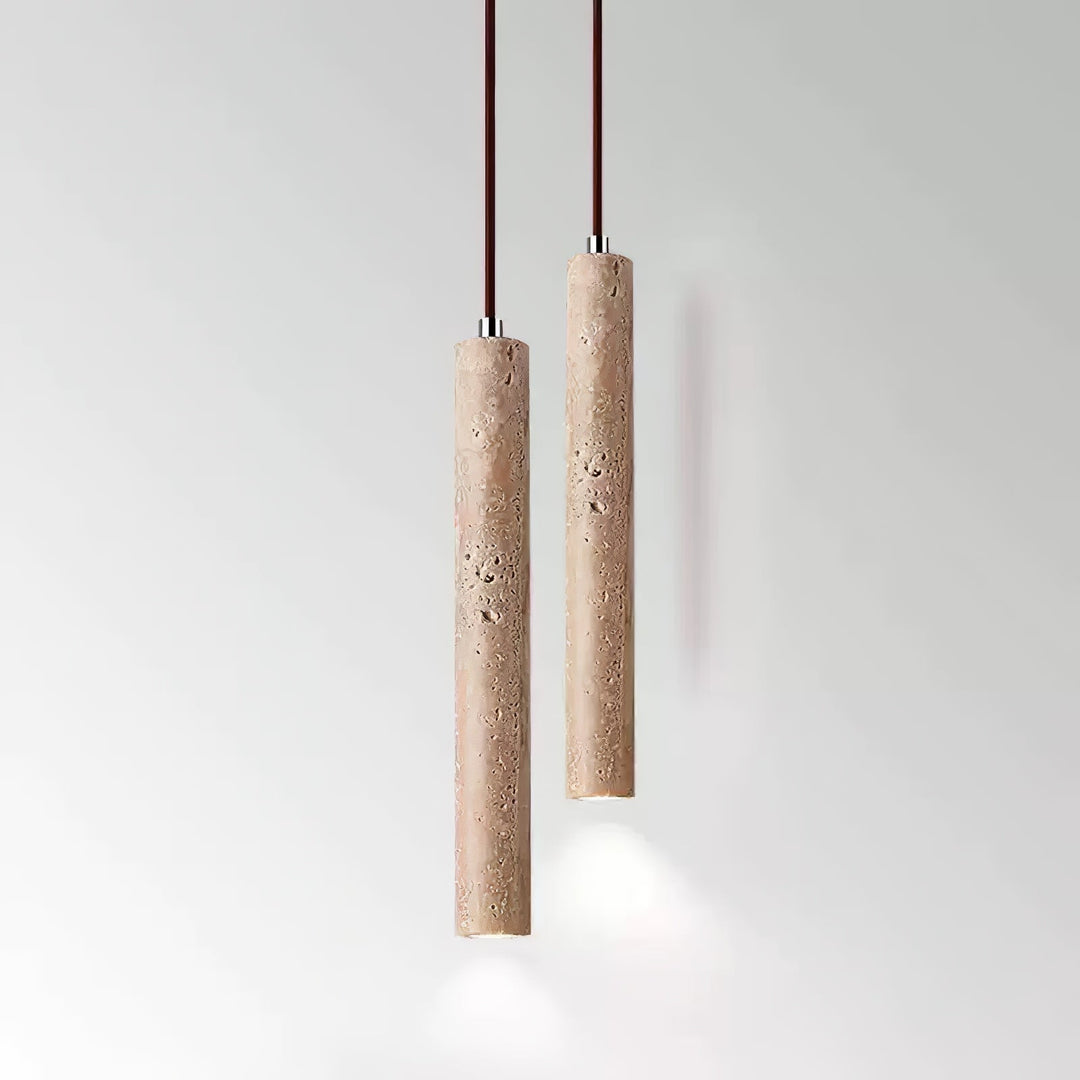 Lampa wisząca w kształcie długiego cylindra