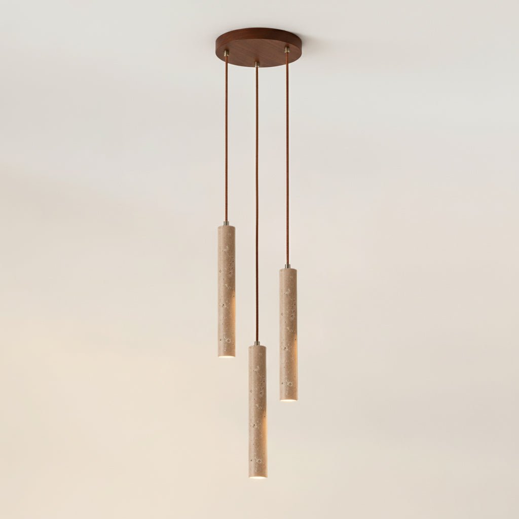 Lampa wisząca w kształcie długiego cylindra