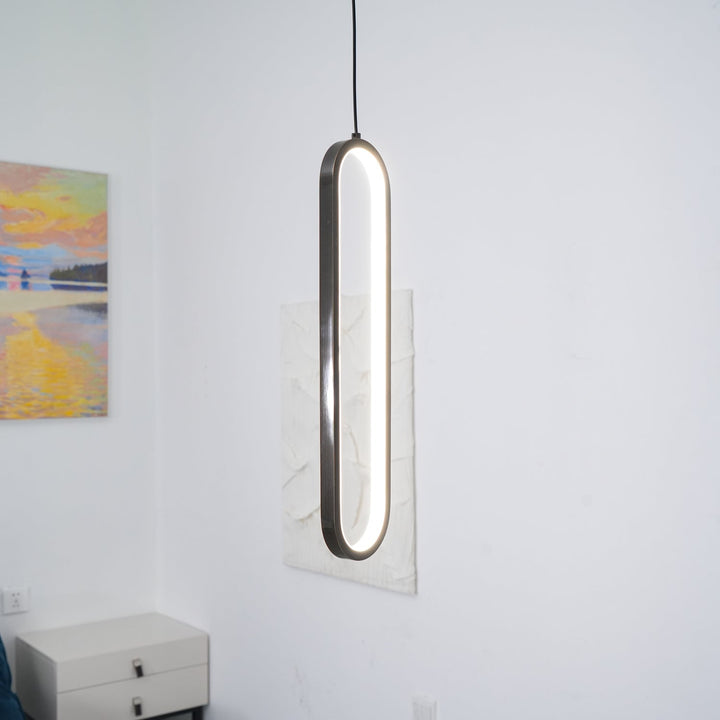 Długa Owalna Lampa Wisząca LED