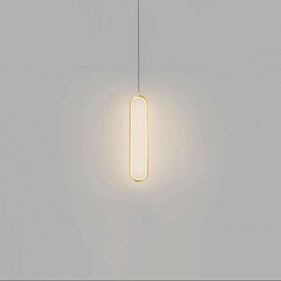 Długa Owalna Lampa Wisząca LED