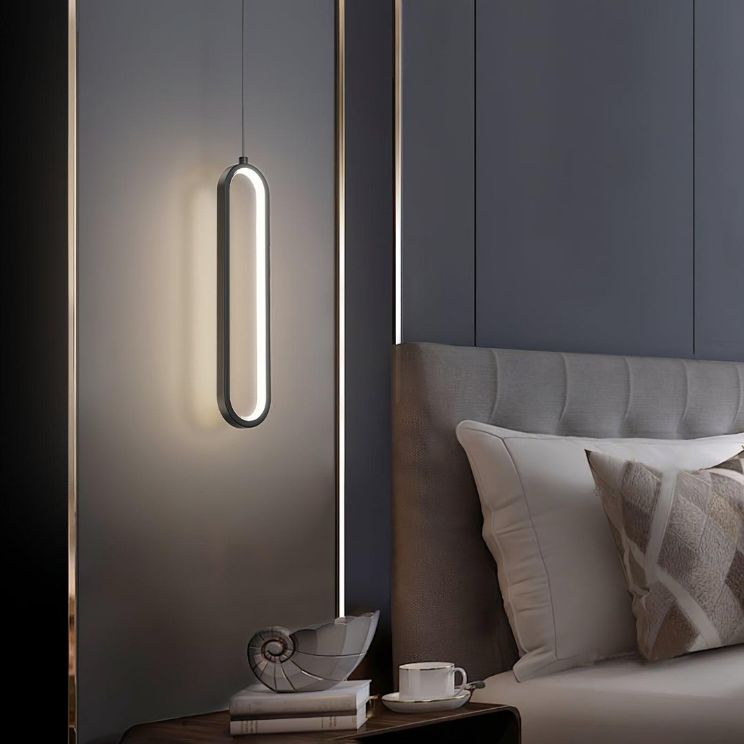 Długa Owalna Lampa Wisząca LED