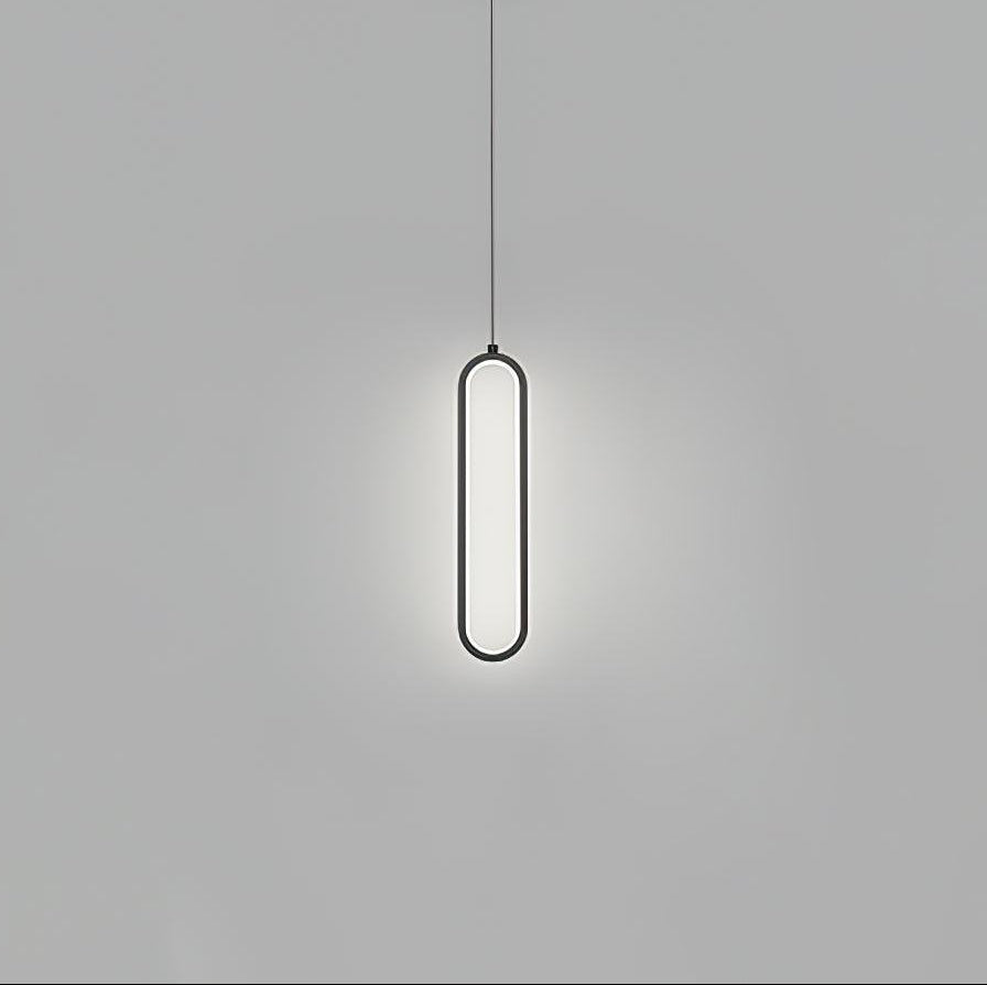 Długa Owalna Lampa Wisząca LED