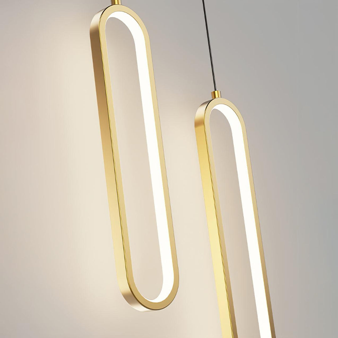 Długa Owalna Lampa Wisząca LED