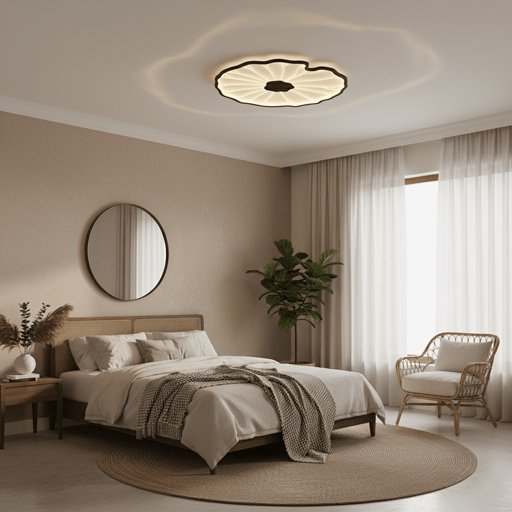 Lampa sufitowa z akrylowego liścia lotosu