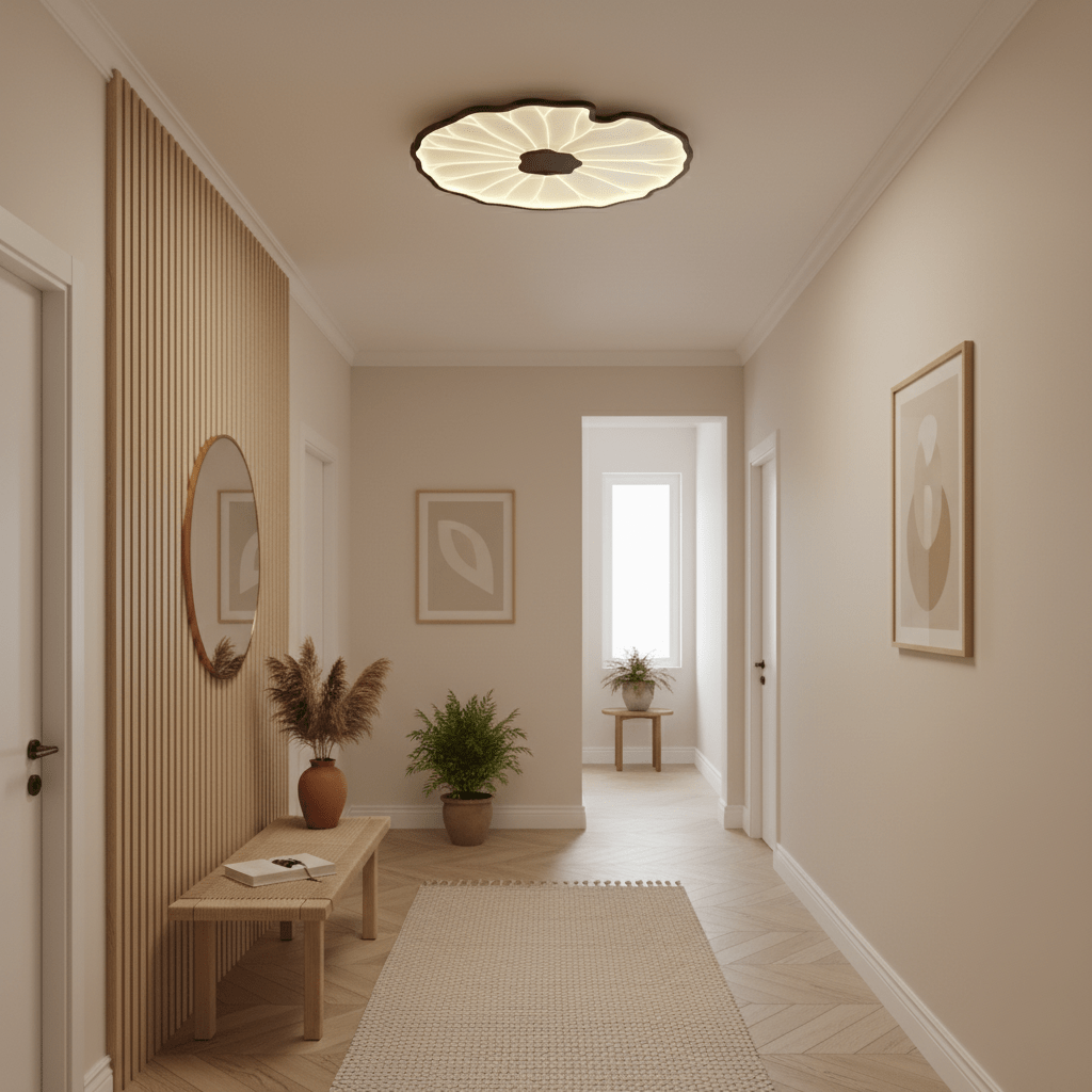 Lampa sufitowa z akrylowego liścia lotosu