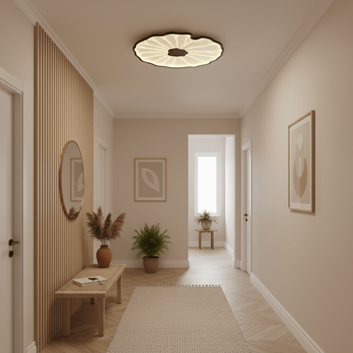 Lampa sufitowa z akrylowego liścia lotosu