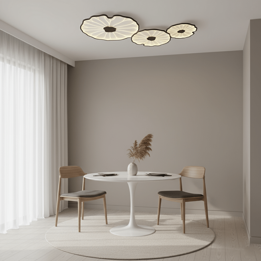 Lampa sufitowa z akrylowego liścia lotosu
