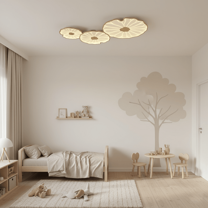 Lampa sufitowa z akrylowego liścia lotosu