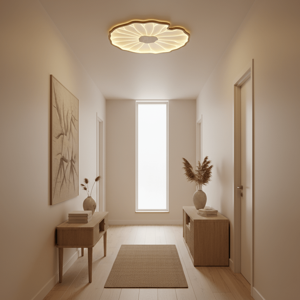 Lampa sufitowa z akrylowego liścia lotosu