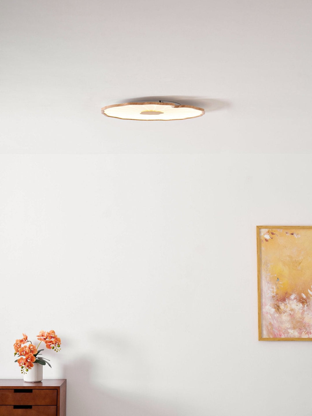 Lampa sufitowa z akrylowego liścia lotosu