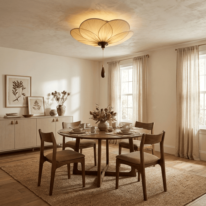 Lampa sufitowa Lotus Bloom z plisowanym kloszem
