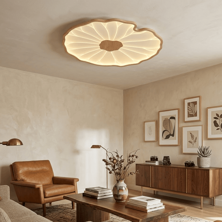 Lampa sufitowa z akrylowego liścia lotosu