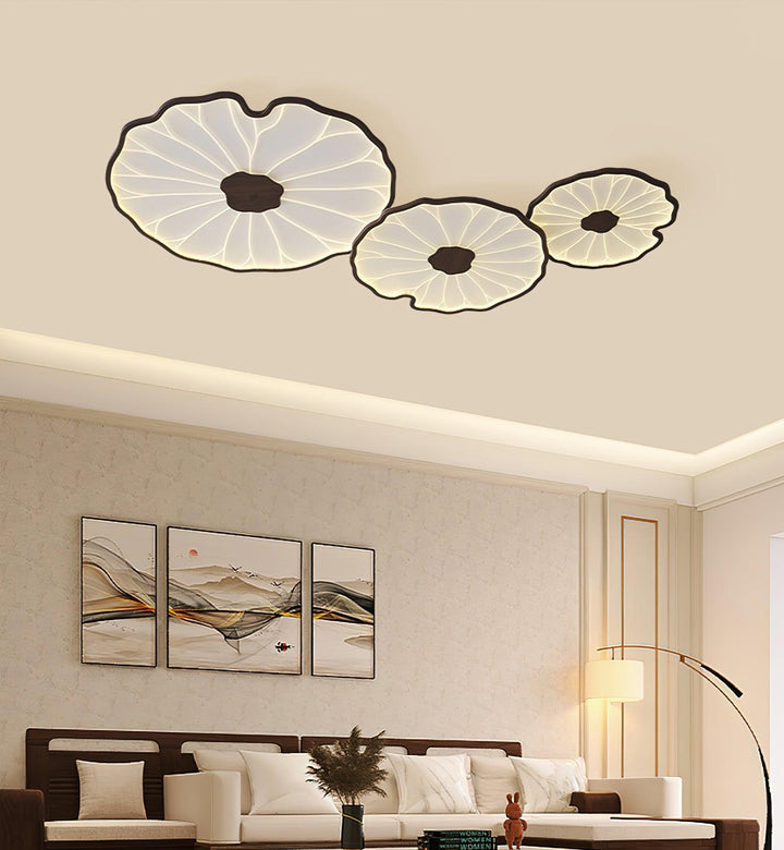 Lampa sufitowa z akrylowego liścia lotosu