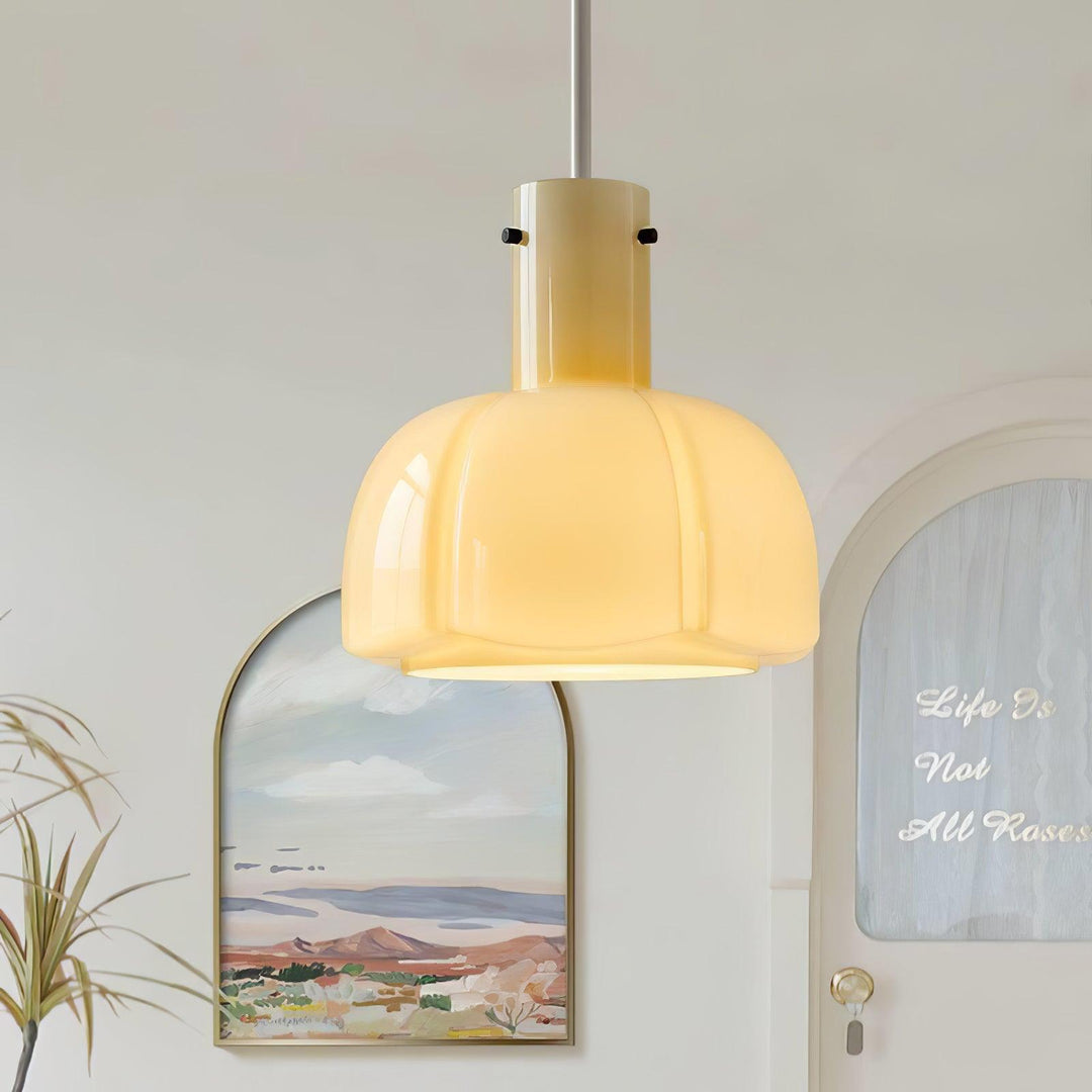 Lampa wisząca Lumina ze szklanymi płatkami